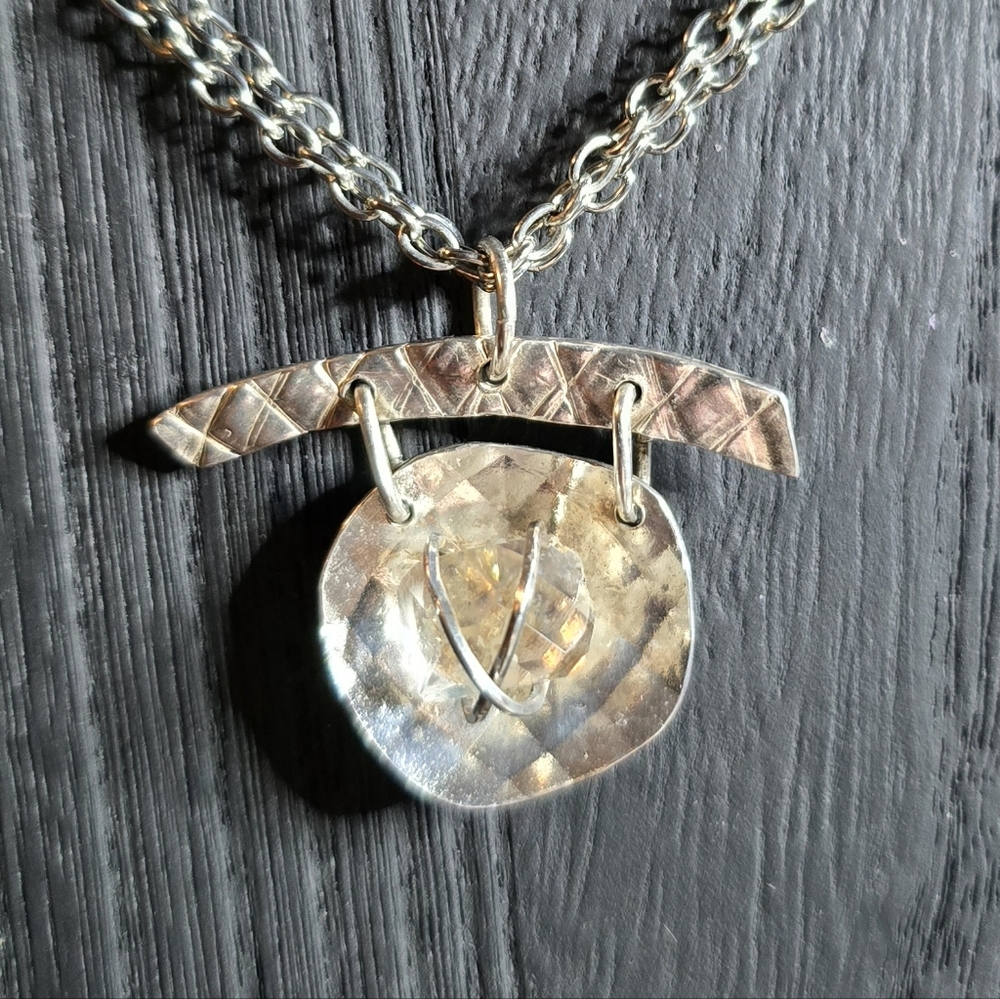Elegant Silver Hermiker Pendant Only